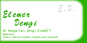 elemer dengi business card